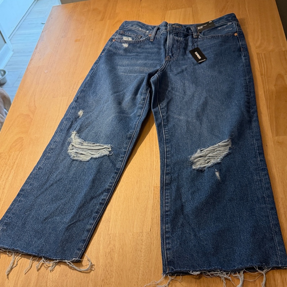 Distressed Blue Jeans Express NWT